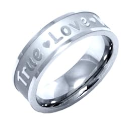 TRUE LOVE WAITS RING - Inspirational Jewelry- High quality etched stainless steel ring. Hypo-allergenic. Inspirational Relationship Jewelry Wedding Band / Wedding Ring / Promise Ring / Purity Ring.