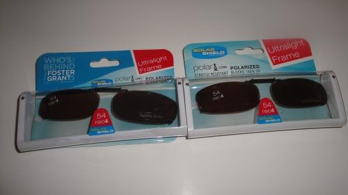 Solar Shield Polarized Clip On Sunglasses Ultralight Frame Amber lens 54 Rec 4