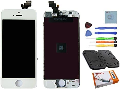 WeFix LCD display Touch Screen Glass Digitizer Assembly for iPhone 5 White + Complete Assembly FULLY TESTED & One year Warranty