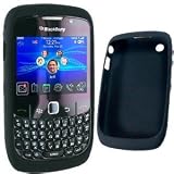 Blackberry 8520 Curve Black Silicone Skin with FREE Screen Protector