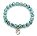 Satya Jewelry Health And Healing Silver Turquoise Stretch Bracelet
