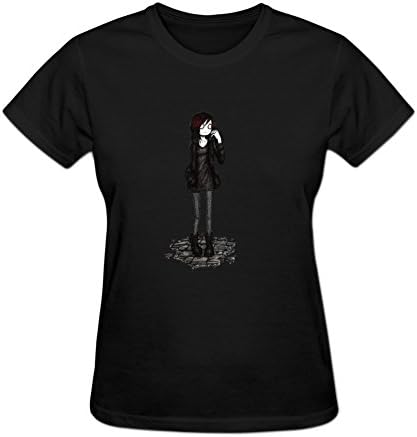 MICEN Women's Emo Girl T Shirt O-Neck Short XXL Black