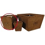Solid Brown Suede - Storage Bin - Med