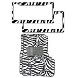 6-Piece Animal Print Automotive Interior Gift Set - A Set of 4 Universal Fit Zebra... by UNIQUE AUTOMOTIVE ACCESSORIES