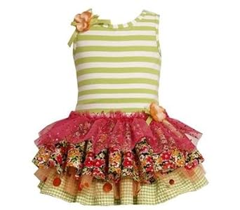 Bonnie Jean Girls 2-6X Knit Bodice To Tiered Skirt