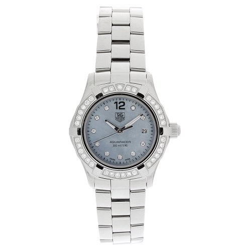 TAG Heuer Women s WAF141J.BA0813 Aquaracer Diamond Quartz Blue Mother-of-Pearl Dial Watch