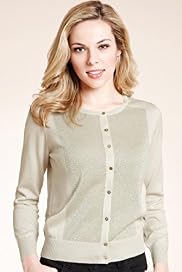 Autograph Shimmer Panelled Cardigan