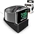Orzly&reg; Night-Stand for Apple Watch - BLACK Support Stand with Slot for Concealing your Charging Cable (Grommet Charger and Cable not included)