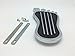 Mr. Gasket 9645 Foot Print Gas Pedal Pad - Aluminum - Chrome & Painted Black Trim