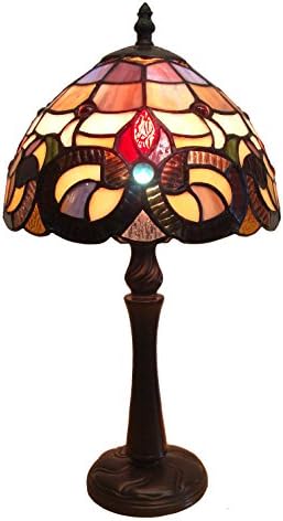 Fine Art Lighting Tiffany 8 by 15-Inch Table Lamp, 152 Glass Cuts, Mini
