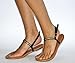 Twisted Women's Daisy Faux Leather T-strap Sandal with Chainmail Diamond Overlay