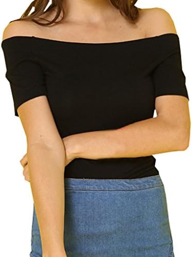FsJoy Women's Sexy Slim Off Shoulder Blouse Top