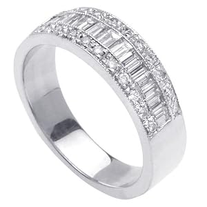 .60ct Channel Set Baguette Ladies Diamond Wedding Ring in Platinum White Gold