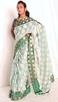 Sarees - Designer supernet chanderi fancy pallu saree