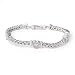 Silver Diamond Heart Bracelet