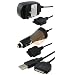 APPLE IPHONE 3G / iPhone 3Gs 16GB / 32GB, iPod Nano 4th Gen, iPod Touch 2nd Gen usb cable + car charger + travel charger