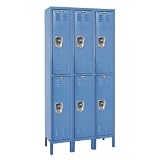 Hallowell 3-Wide Double Tier Ready-Built Stock Locker with Padlock