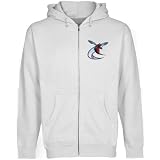NCAA Delaware State Hornets White Logo Applique Midweight Full Zip Hoody