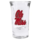 Set of 2 Mississippi Ole Miss Rebels Fluted Shot Glass - NCAA College Athletics
