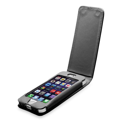 Fosmon FLY Series Flip Leather Case for Apple Iphone 5 - Black