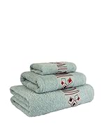 Flor De Algodón Juego De Toallas Vibration (Gris)