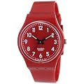 Swatch Colour Code Coll. CHERRY-BERRY GR154 - Reloj unisex de cuarzo, correa de caucho color rojo