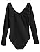 Arshiner Kids Girl's Classics Long Sleeve Camisole Leotard , Black 14(Age for 7-8Y )
