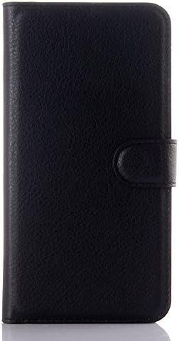 Keetech Premium Leather Wallet Case Cover with Stand Card Holder for ZTE Axon Pro/Lux Phone (Black)