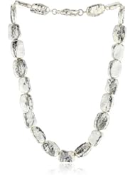 Zina Sterling Silver "Riverstone" Necklace In Sahara Finish In Silver