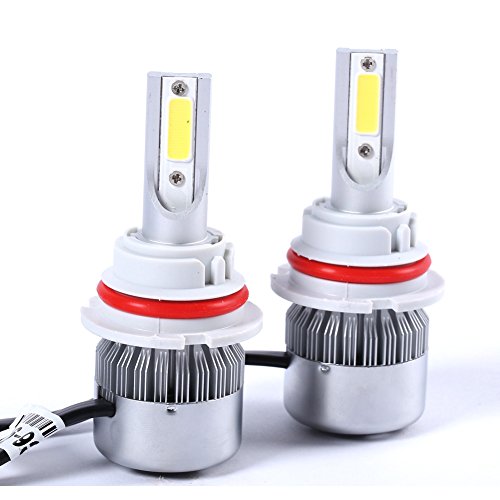 YUMSEEN 72w 9007 Car LED Headlight Kit 7200lm COB Chip Auto LED Headlight Bulbs Conversion Kit 12V/24V Replace for Halogen or HID Bulbs 1 year warranty (9007)