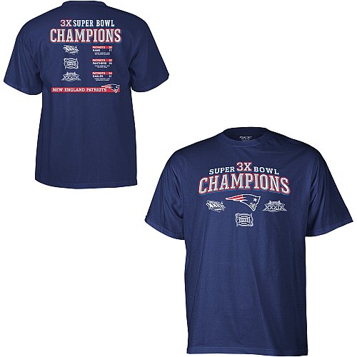 Buy Reebok New England Patriots Super Bowl Champions Youth T-Shirt by Reebok
