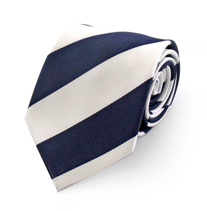 Boy's Navy & White Stripe Tie