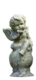Garden Relics Kissing Angel with Moss Green Finish