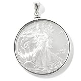 Sterling Silver 2008 1oz W Silver American Eagle Dollar Pendant