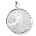 Sterling Silver 2008 1oz W Silver American Eagle Dollar Pendant