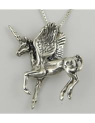 An Unusual Pegacorn Pendant in Sterling Silver...Jewelry made in America