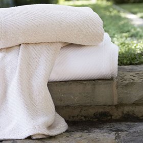 Nantucket White Organic Cotton Queen Blanket