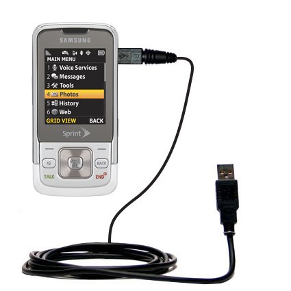 Classic Straight USB Cable for the Samsung SPH-M330 with Power Hot Sync and Charge capabilities - uses Gomadic TipExchange Technology