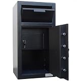 Mesa Safe Company Model MFL2714E-ILK Depository Safe with Electronic Lock and Inner Locker, Two Tone Gray