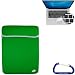 Bundle Set: Apple MacBook Pro / MacBook Air 13.3 Inch Black / Green Laptop Carrying Case Reversible 
