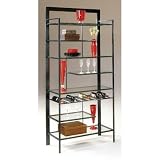 Encore Contemporary Bakers Rack Metal Finish: Topaz