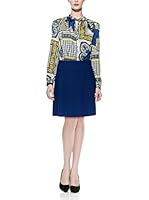 Love Moschino Vestido (Azul / Multicolor)