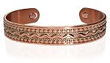 JBMCM34 10mm Wide Magnetic Copper Wider Cuff Bracelet