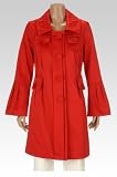 Petite Pleat Detail Sateen Coat