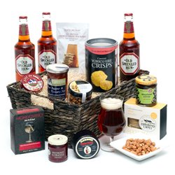 old speckled hen basket - beer hamper