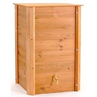 Exaco Trading ECO-70 Square 70 Gallon Wooden Rain Barrel