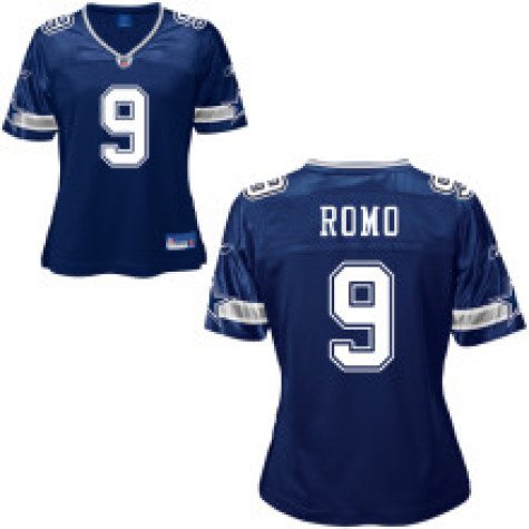 Tony Romo Dallas Cowboys Women's Navy Replica Jersey