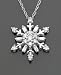 14k White Gold Diamond Snowflake Pendant (1/5 ct. t.w.)