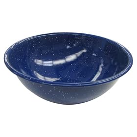 Stansport 7 Inch Enamel Soup/Cereal/Mixing Bowl, Royal Blue