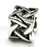 Sterling Silver Celtic Ribbon Cross Flower Block Cube For Pandora Troll Chamilia European Story Charm Bracelets
